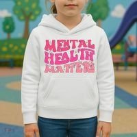 Mental Health Matters Groovy Psychologist Therapy Squad Kids Hoodie thumb 3