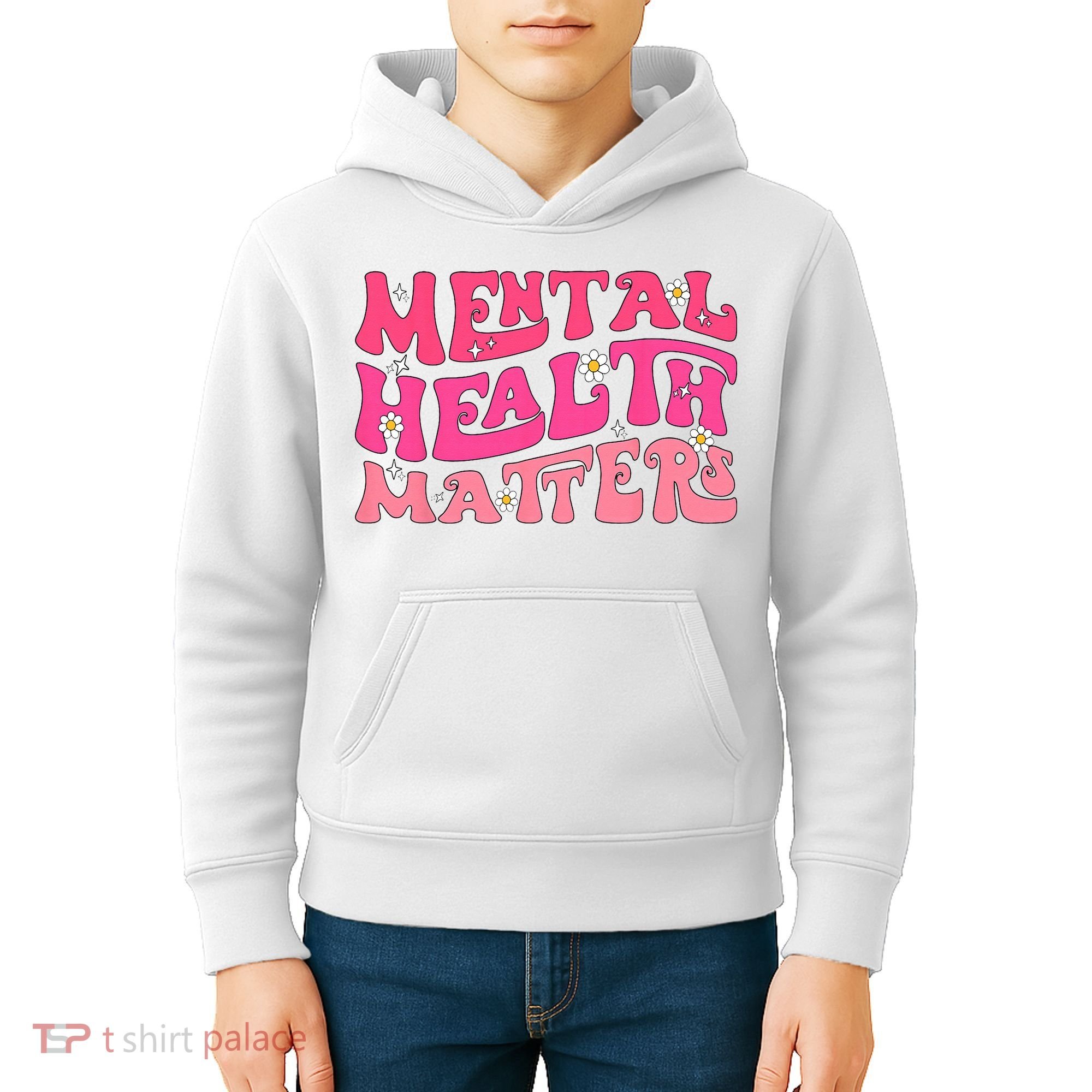 Mental Health Matters Groovy Psychologist Therapy Squad Kids Hoodie
