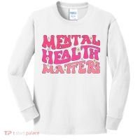 Mental Health Matters Groovy Psychologist Therapy Squad Kids Long Sleeve Shirt thumb 0