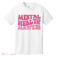 Mental Health Matters Groovy Psychologist Therapy Squad Kids T-Shirt thumb 0