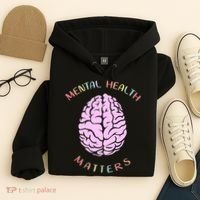 Mental Health Matters Brain Hoodie thumb 4