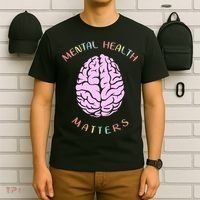 Mental Health Matters Brain T-Shirt thumb 6