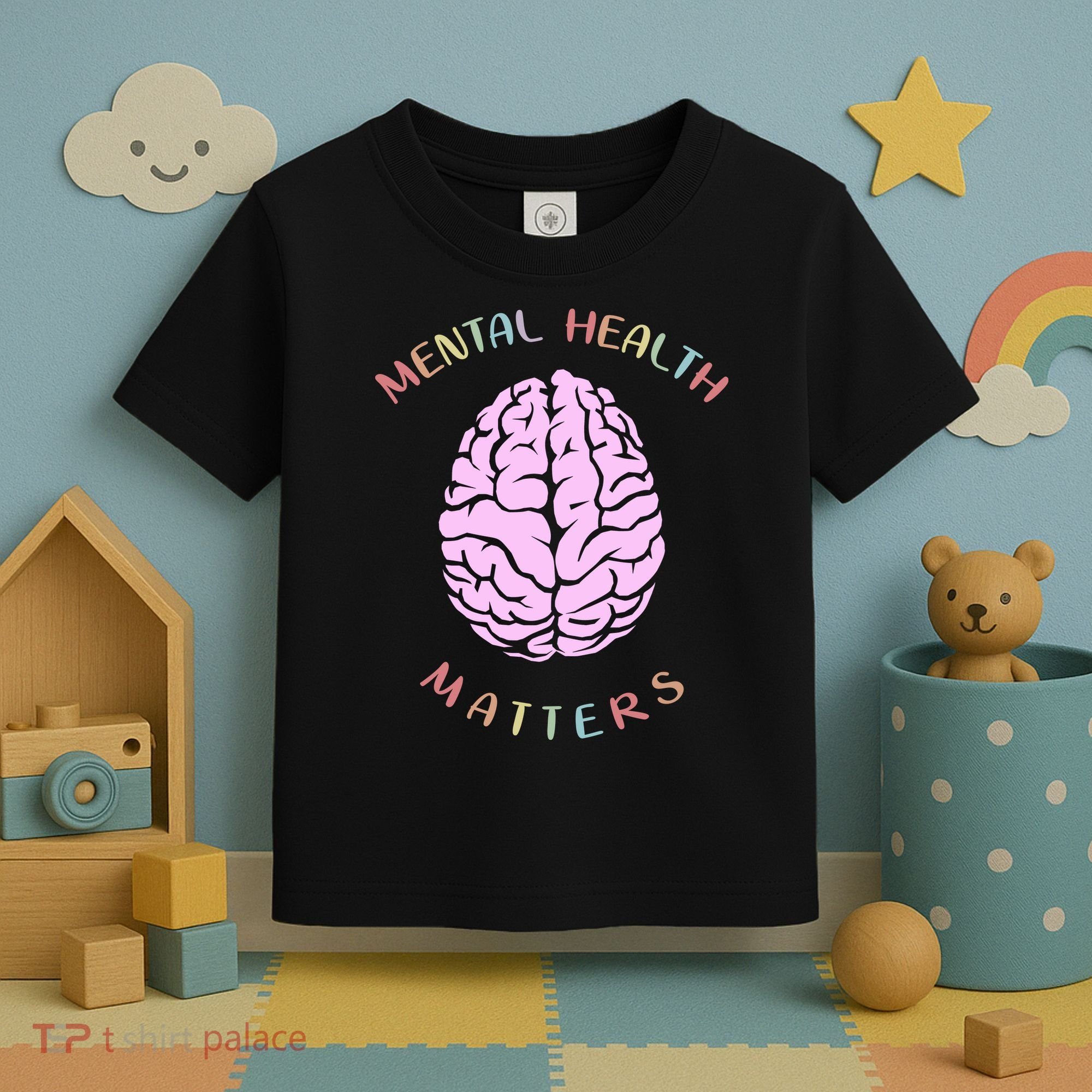 Mental Health Matters Brain Toddler T-Shirt