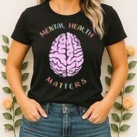 Mental Health Matters Brain Women's T-Shirt thumb 2
