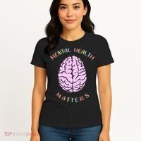 Mental Health Matters Brain Women's T-Shirt thumb 4