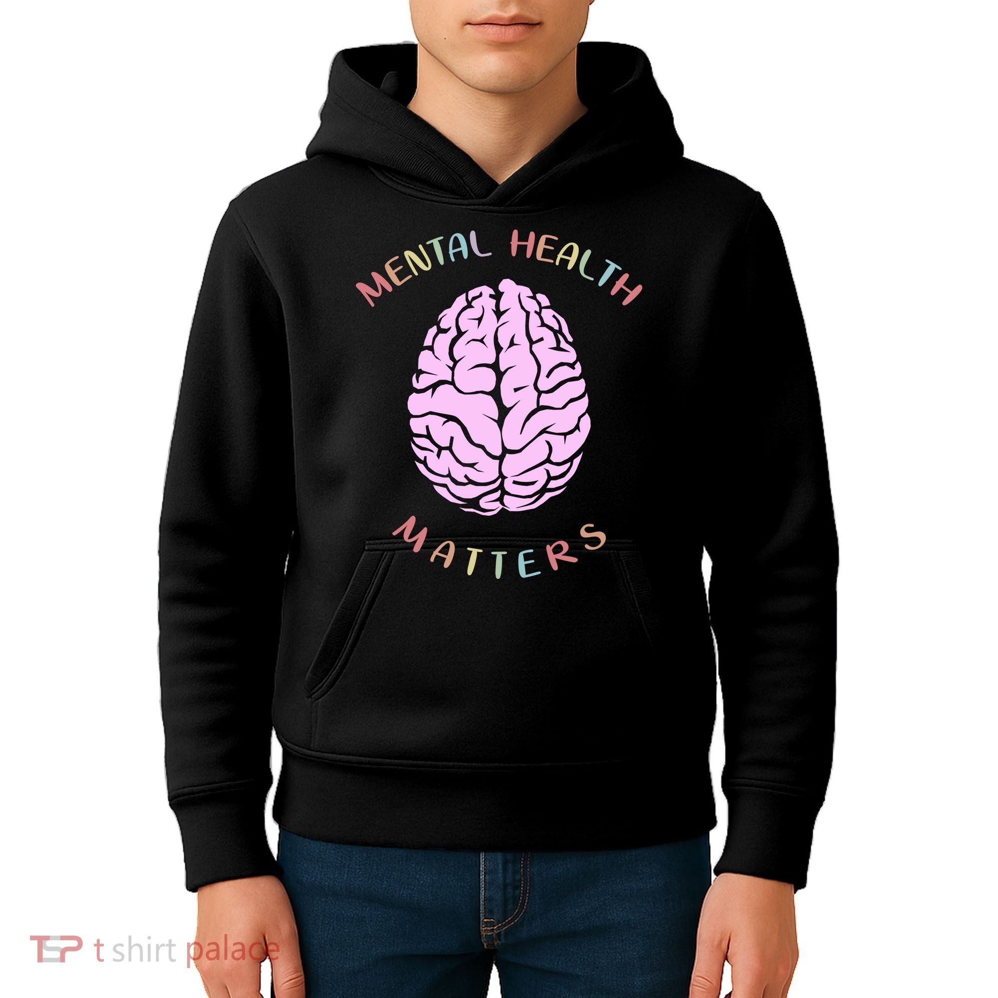 Mental Health Matters Brain Kids Hoodie