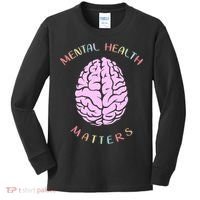 Mental Health Matters Brain Kids Long Sleeve Shirt thumb 0