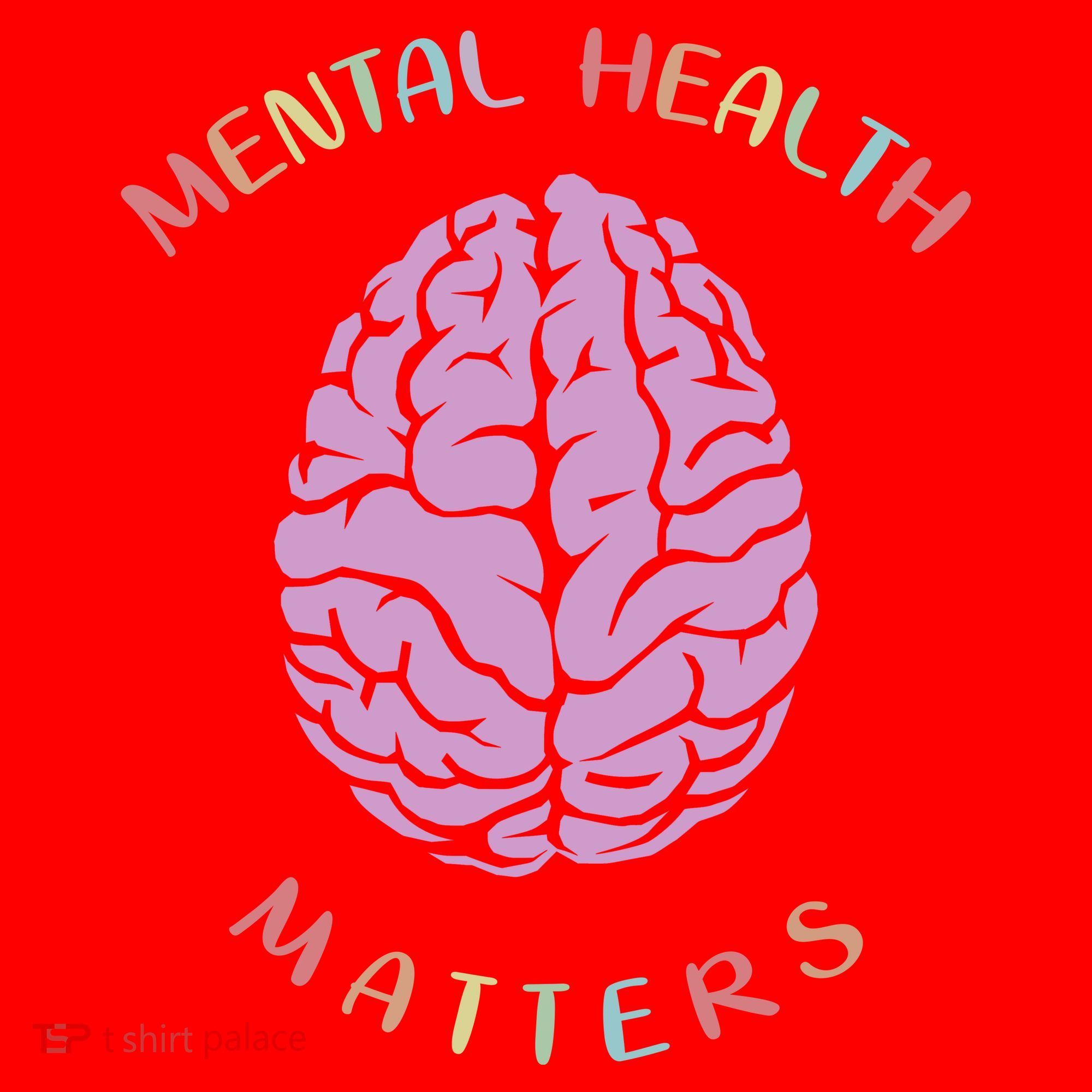 Mental Health Matters Brain Santa Hat