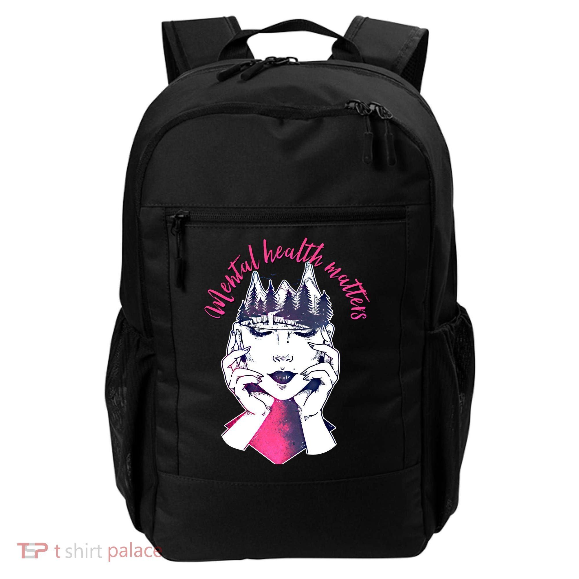 Mental Health Matters S Care Positivity Natural Forest Cute Gift Backpack