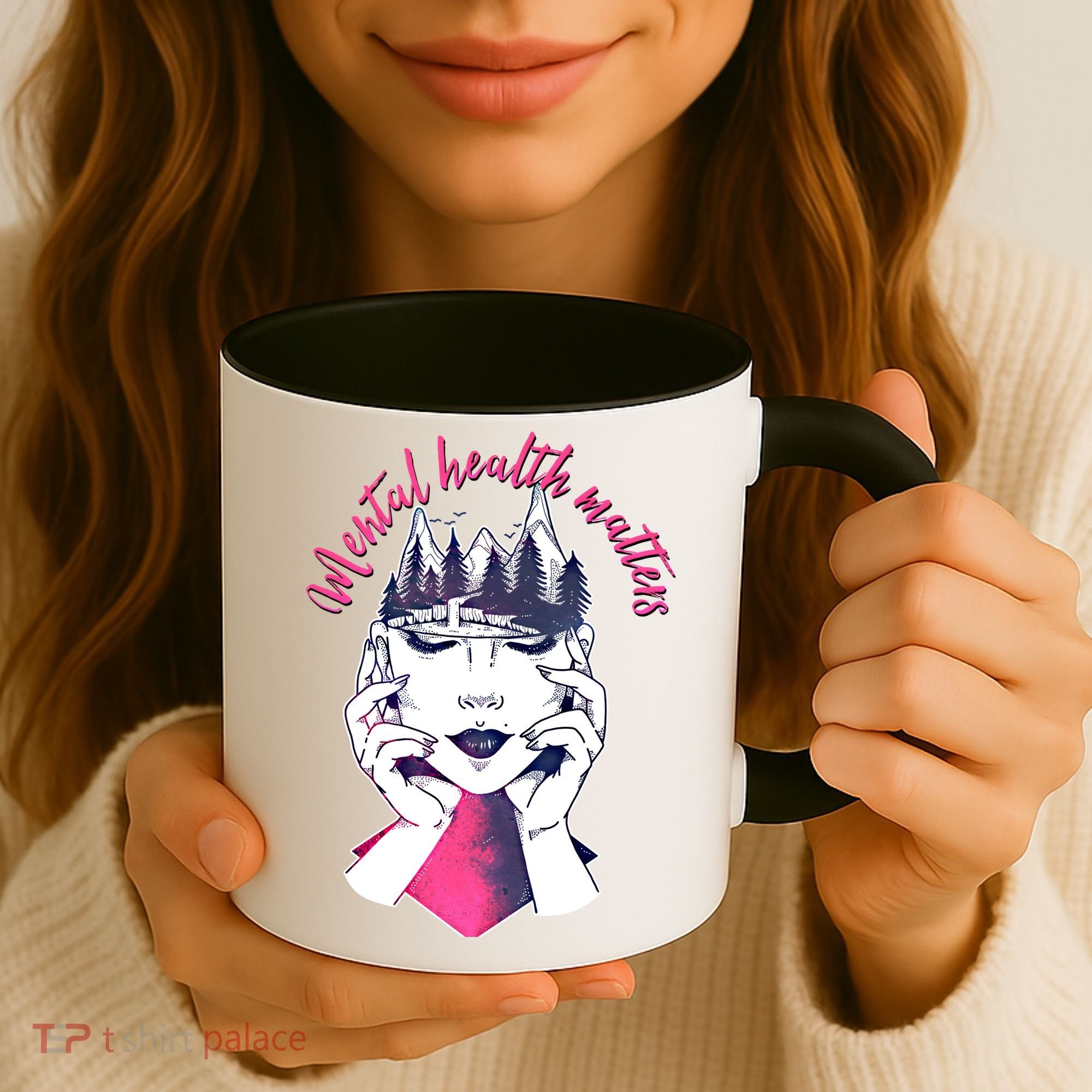 Mental Health Matters S Care Positivity Natural Forest Cute Gift Coffee Mug