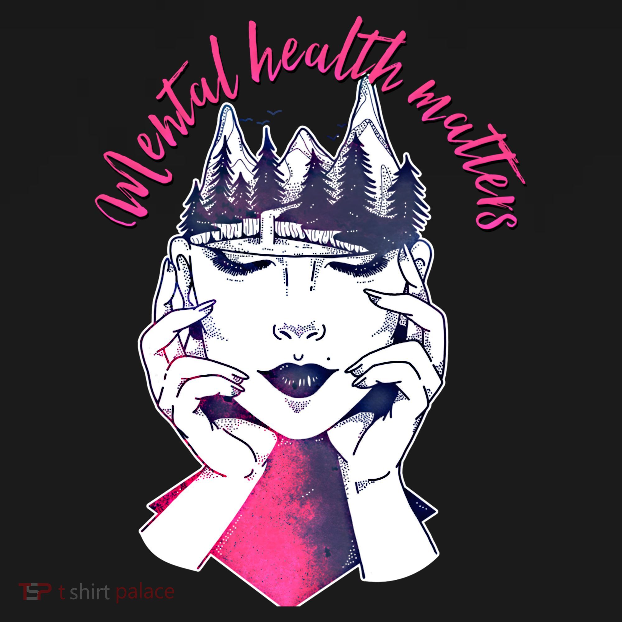 Mental Health Matters S Care Positivity Natural Forest Cute Gift Women's Hoodie