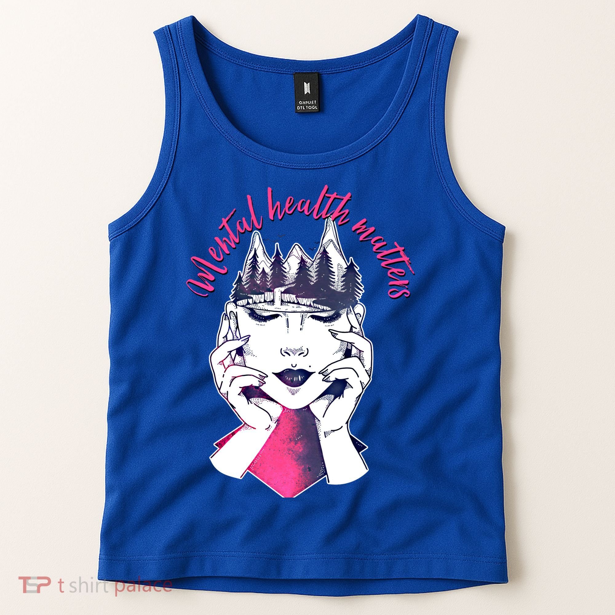 Mental Health Matters S Care Positivity Natural Forest Cute Gift Tank Top