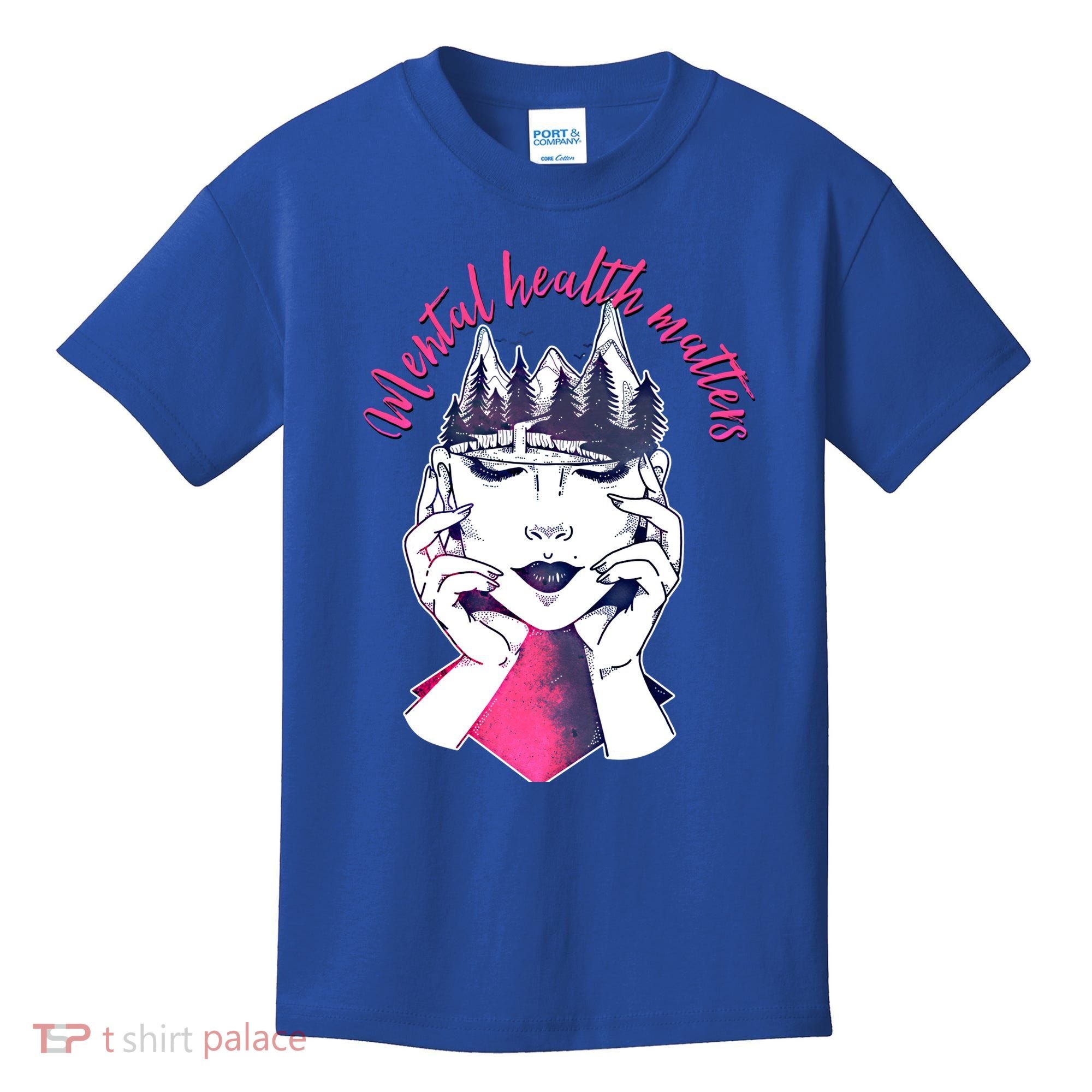 Mental Health Matters S Care Positivity Natural Forest Cute Gift Kids T-Shirt