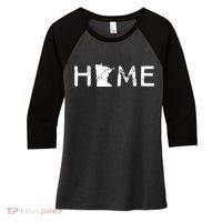 Minnesota Home Mn State Pride Women's Tri-Blend 3/4-Sleeve Raglan Shirt thumb 0