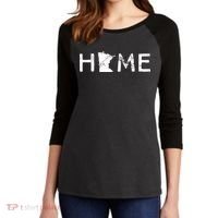 Minnesota Home Mn State Pride Women's Tri-Blend 3/4-Sleeve Raglan Shirt thumb 2