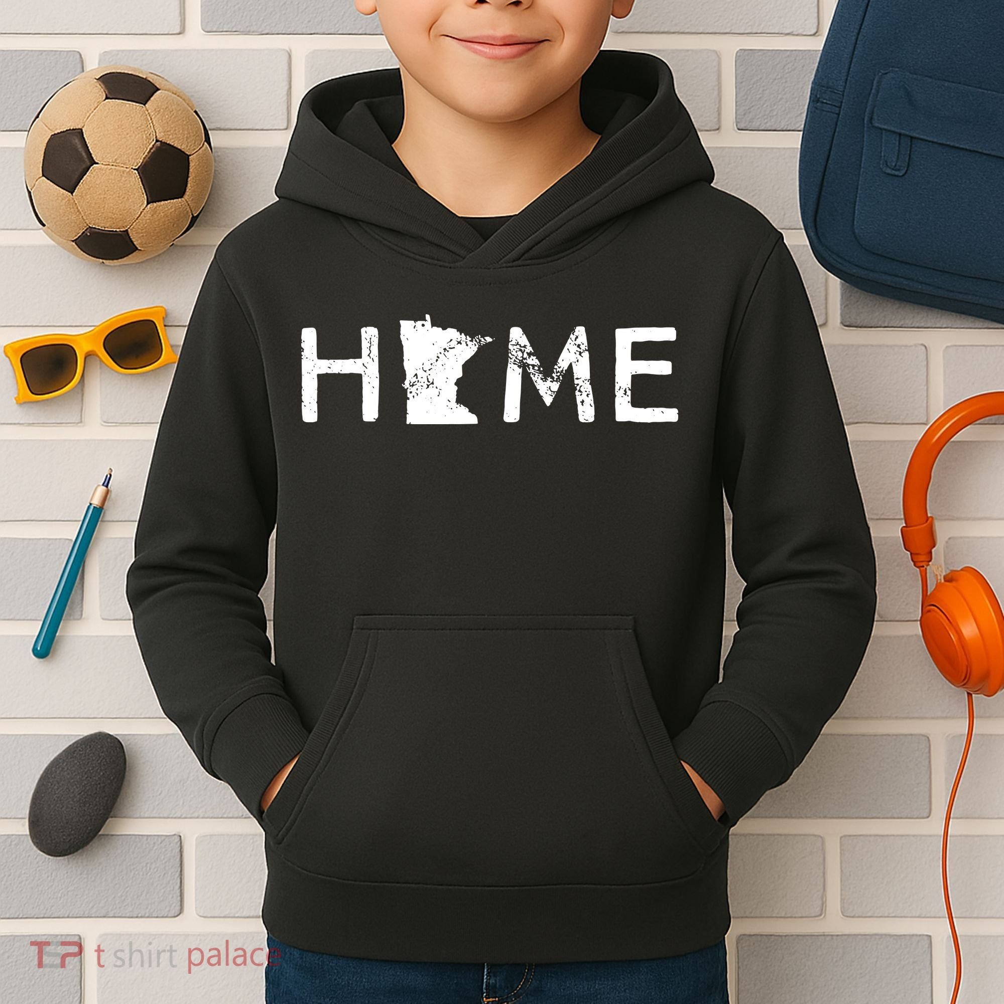 Minnesota Home Mn State Pride Kids Hoodie