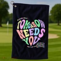 Mental Health Matters Tomorrow Needs You Suicide Prevention Golf Towel thumb 1