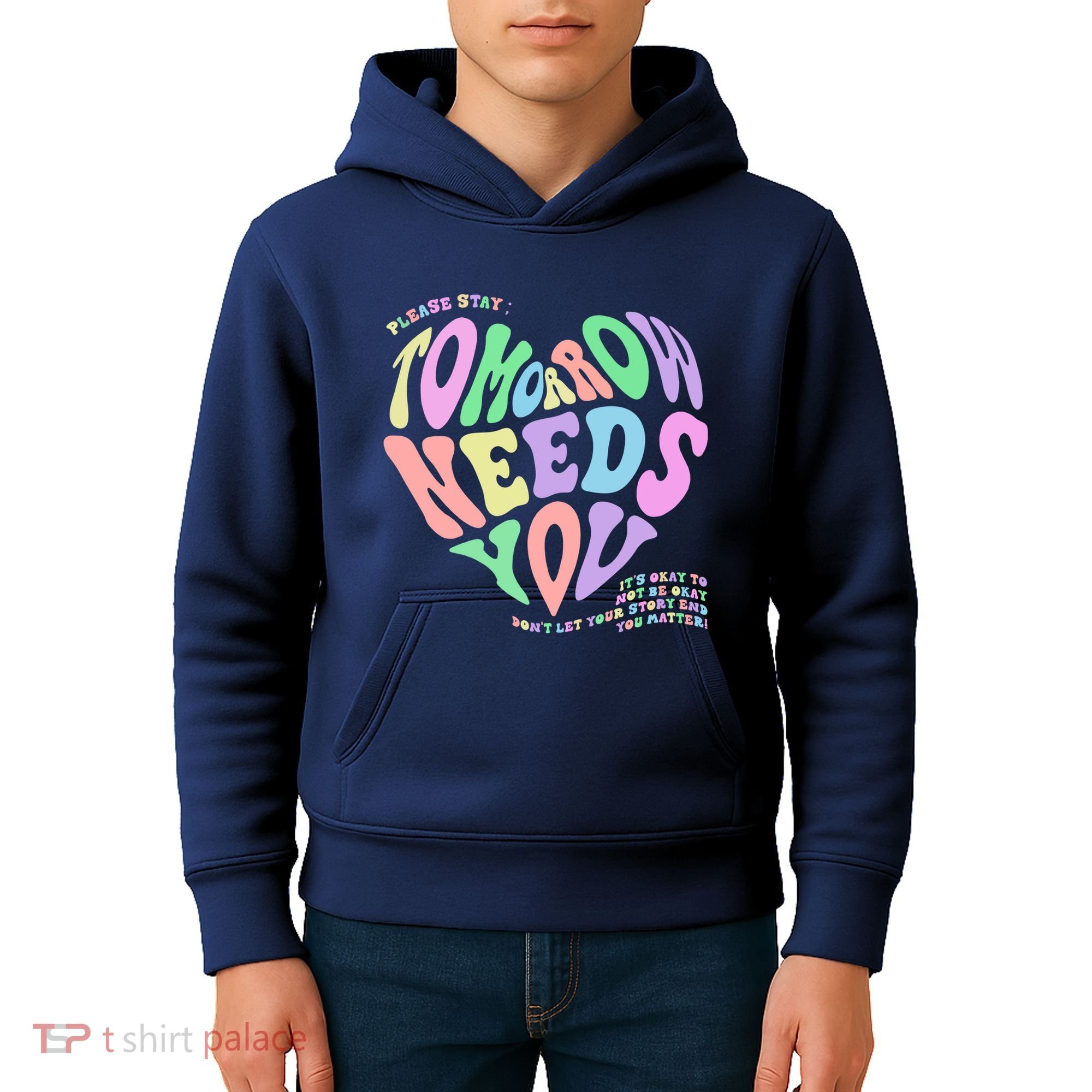 Mental Health Matters Tomorrow Needs You Suicide Prevention Kids Hoodie