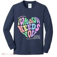 Mental Health Matters Tomorrow Needs You Suicide Prevention Kids Long Sleeve Shirt thumb 0