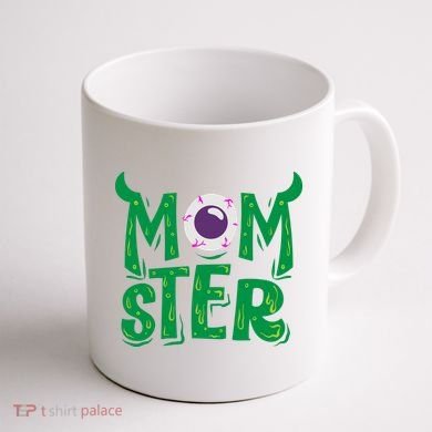 Momster Halloween Mom Coffee Mug back