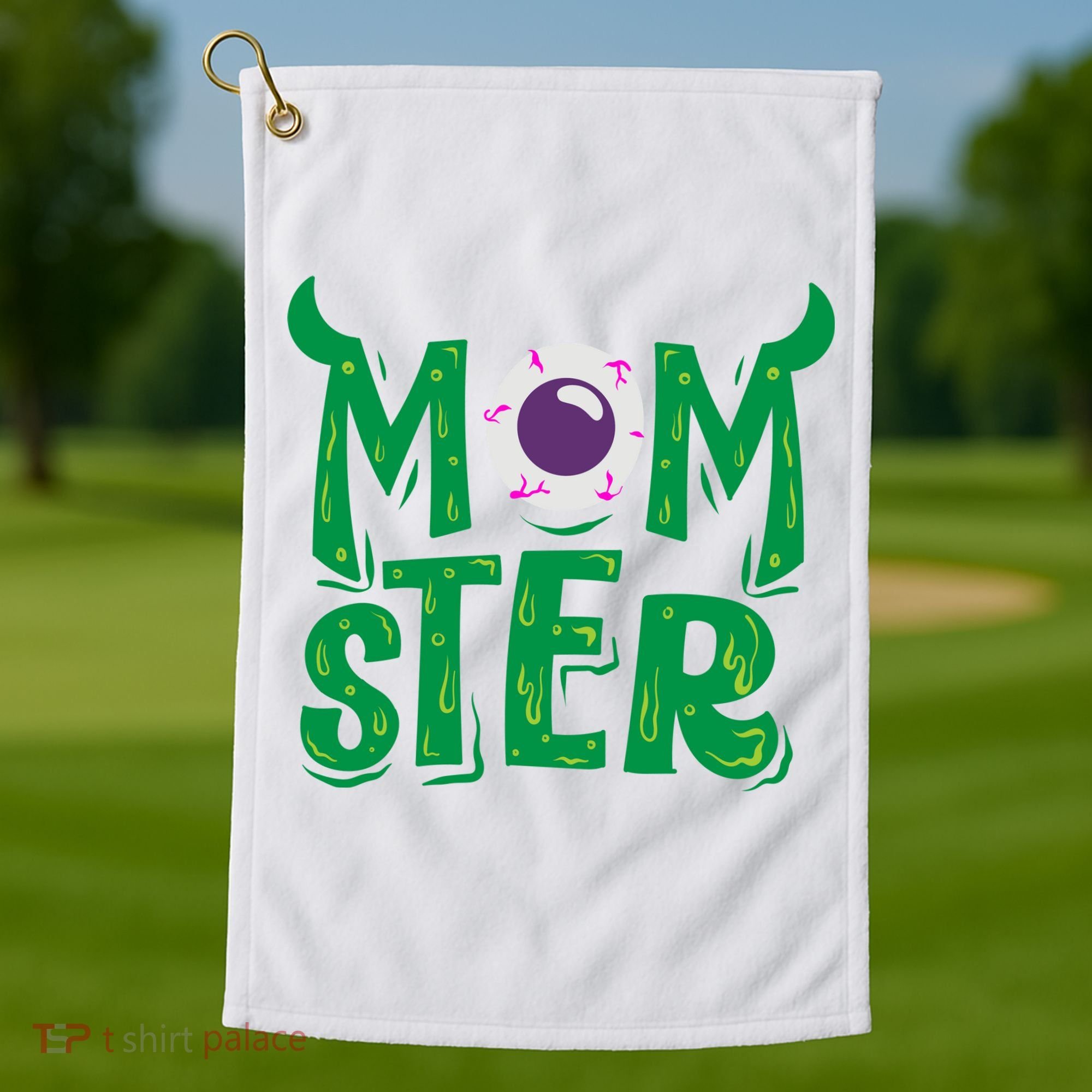 Momster Halloween Mom Golf Towel