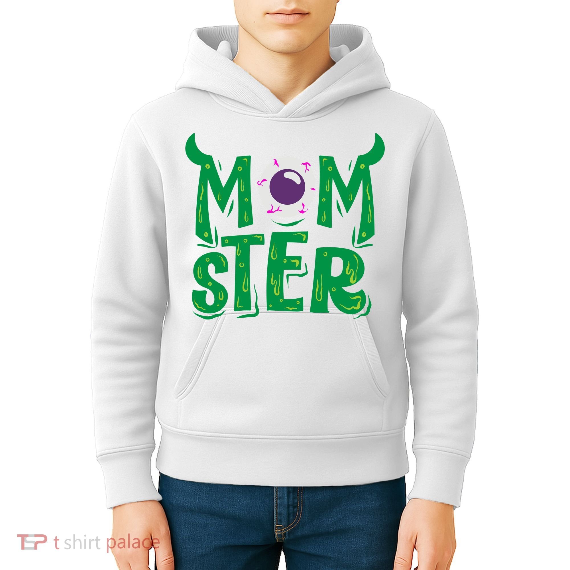 Momster Halloween Mom Kids Hoodie