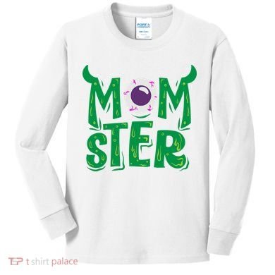Momster Halloween Mom Kids Long Sleeve Shirt