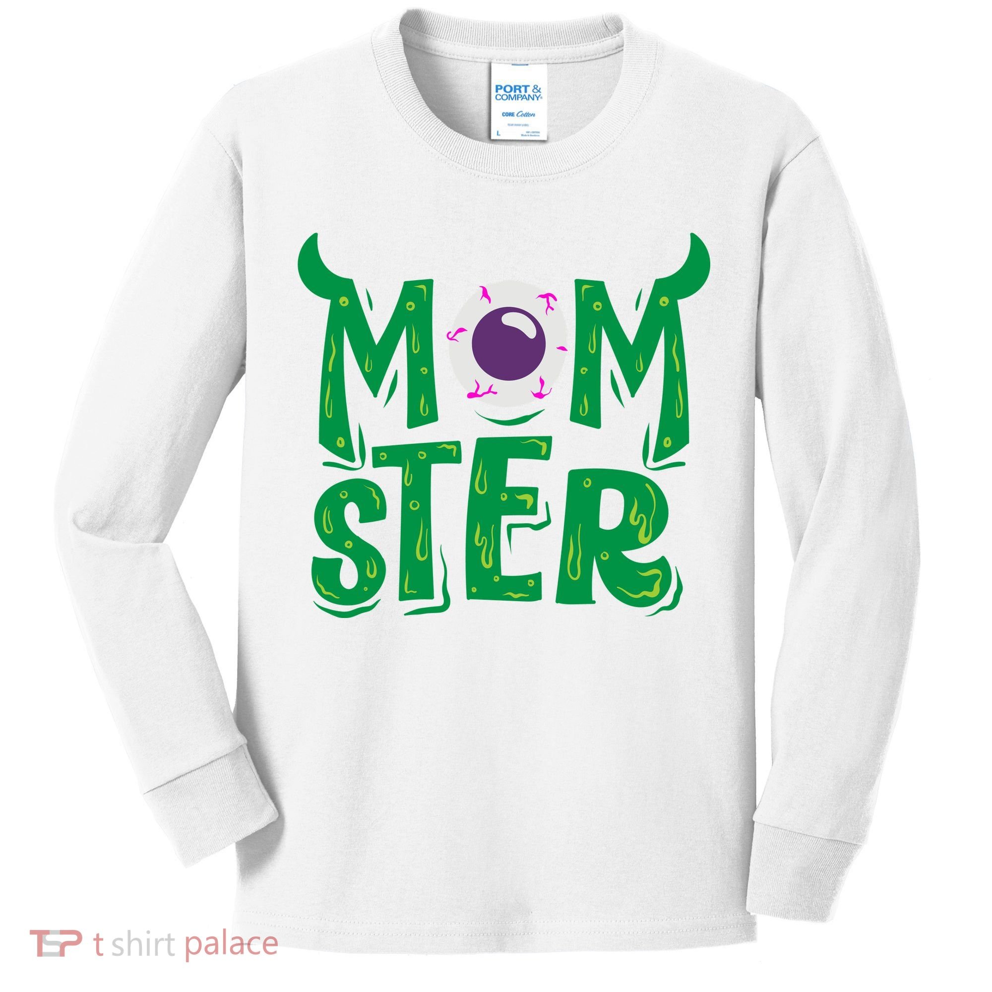 Momster Halloween Mom Kids Long Sleeve Shirt