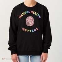 Mental Health Matters Rainbow Brain Awareness Women's Sweatshirt thumb 0