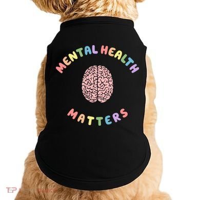 Mental Health Matters Rainbow Brain Awareness Doggie Tank