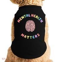 Mental Health Matters Rainbow Brain Awareness Doggie Tank thumb 0