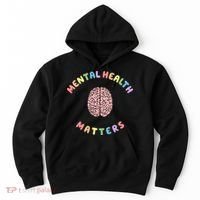 Mental Health Matters Rainbow Brain Awareness Hoodie thumb 0