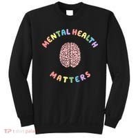 Mental Health Matters Rainbow Brain Awareness Sweatshirt thumb 0