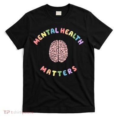 Mental Health Matters Rainbow Brain Awareness T-Shirt
