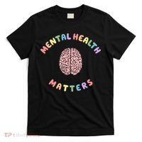 Mental Health Matters Rainbow Brain Awareness T-Shirt thumb 0