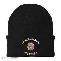 Mental Health Matters Rainbow Brain Awareness Beanie thumb 0