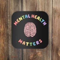 Mental Health Matters Rainbow Brain Awareness Coaster thumb 0