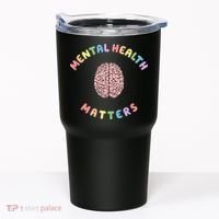 Mental Health Matters Rainbow Brain Awareness Tumbler thumb 0