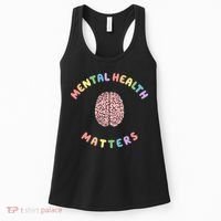 Mental Health Matters Rainbow Brain Awareness Women's Tank Top thumb 0