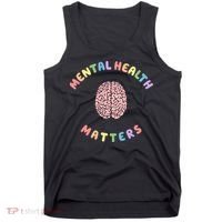 Mental Health Matters Rainbow Brain Awareness Tank Top thumb 0