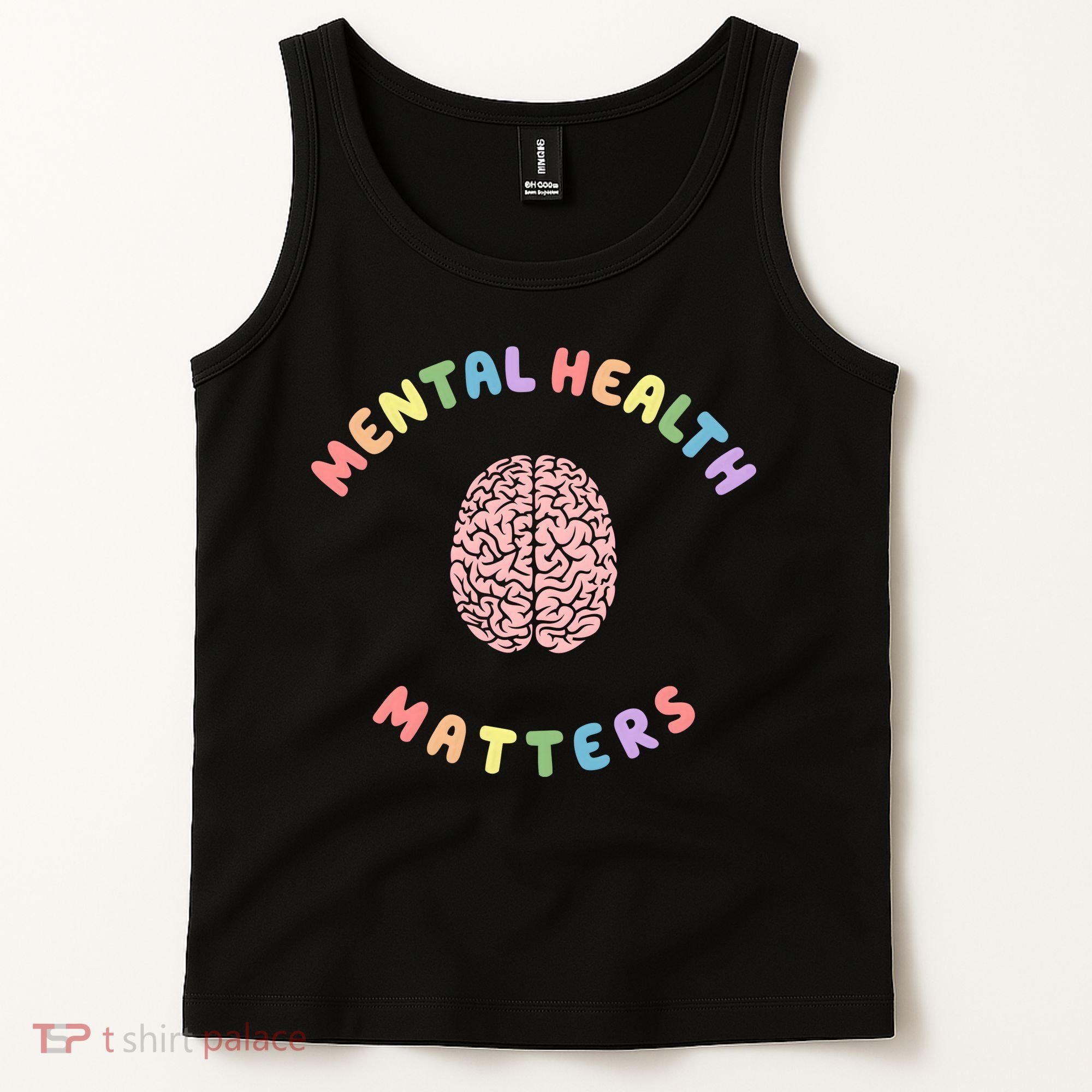 Mental Health Matters Rainbow Brain Awareness Tank Top