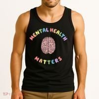 Mental Health Matters Rainbow Brain Awareness Tank Top thumb 3