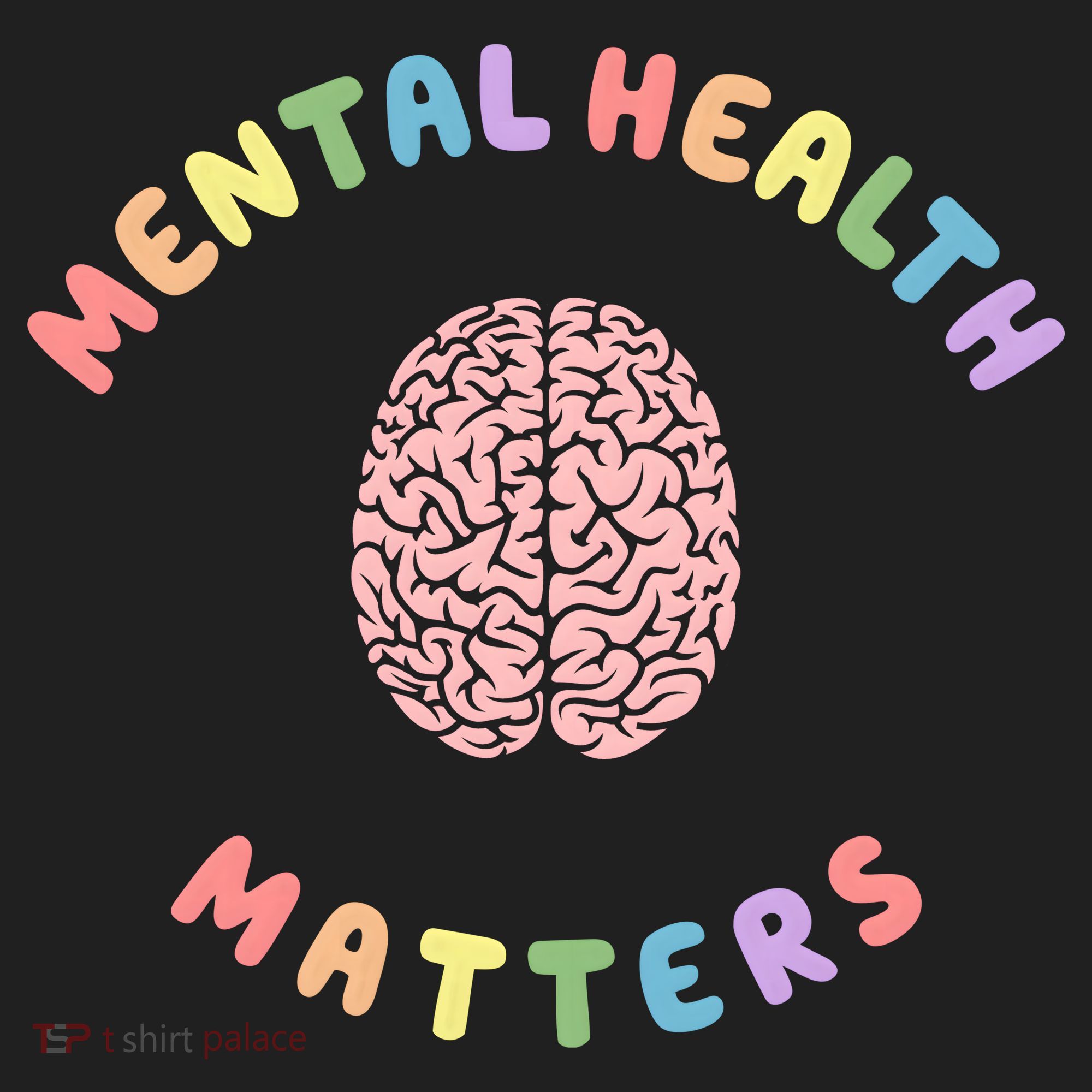 Mental Health Matters Rainbow Brain Awareness Golf Towel