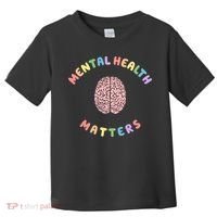 Mental Health Matters Rainbow Brain Awareness Toddler T-Shirt thumb 0