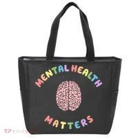 Mental Health Matters Rainbow Brain Awareness Tote Bag thumb 0