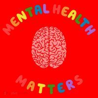Mental Health Matters Rainbow Brain Awareness Santa Hat thumb 1