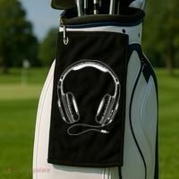 Music Headphones Golf Towel thumb 2