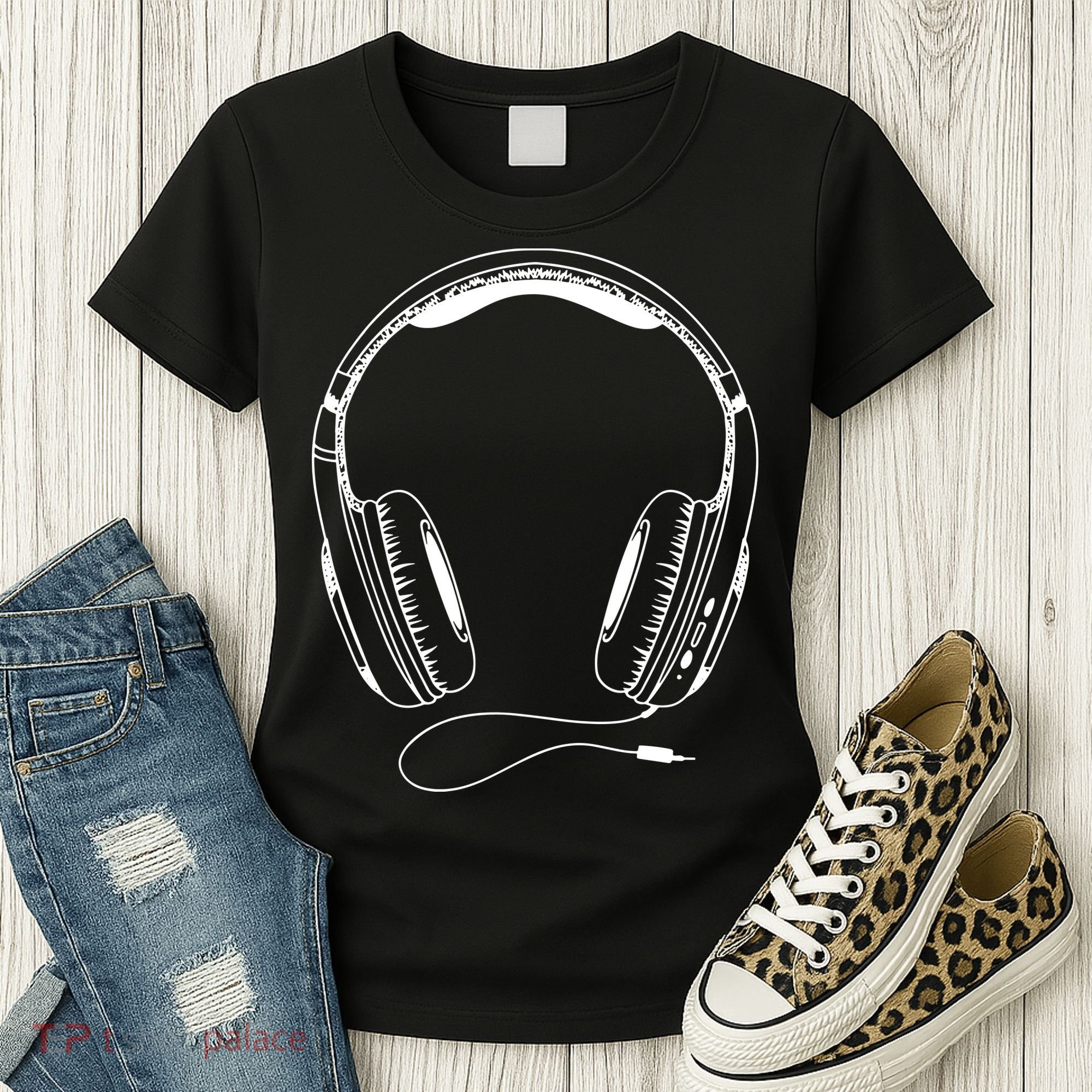 Music Headphones Women's T-Shirt