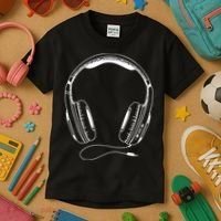 Music Headphones Kids T-Shirt thumb 3