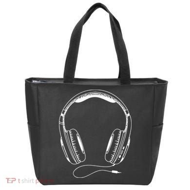 Music Headphones Tote Bag